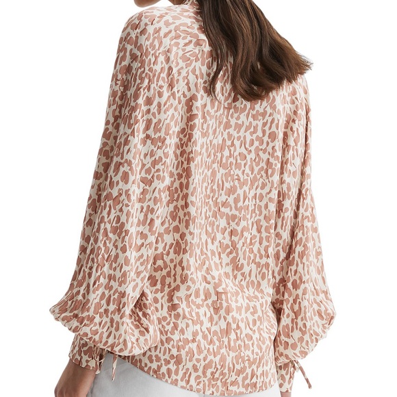 EUC Reiss Calla Animal print blouse. Size 8 - Picture 12 of 12